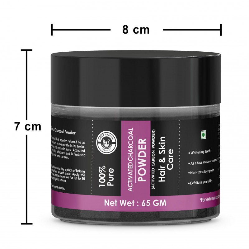 Activated charcoal powder for Teeth, Skin, Face| Holy Natural