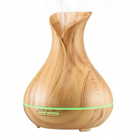 Aroma Essential Oil Diffuser Ultrasonic Air Humidifier with Wood Grain & 7 Color Changing LED Lights for Office/Home