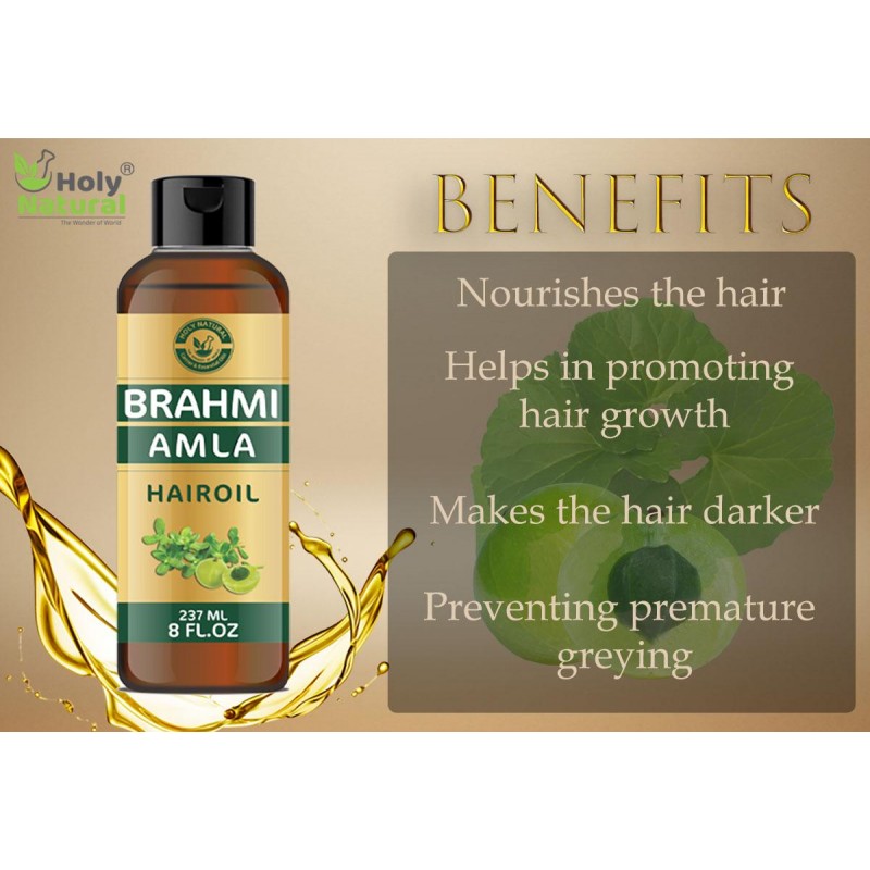 thumbnail image 2 of Maha Bhringraj Hair Growth Oil – Eclipta Alba, Brahmi, Amla – Ayurvedic Scalp Oil (Choose Size) 2 of 3
