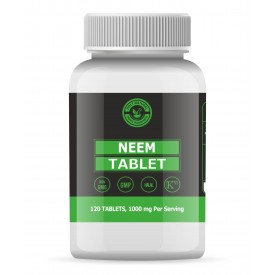 Neem Tablet – 1000mg Per Serving, 120 Tablet, 100% Pure and Natural – Dietary Supplement 