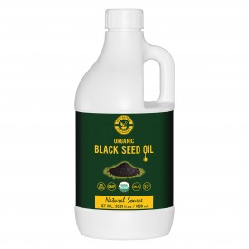 Organic Black Seed/Nigella Sativa/Kalonji Seeds Oil (1000 ML) USDA Certified, Virgin Cold-Pressed, 100% Pure & Natural, No GMO, Untreated Black Seed Oil – Source of Thymoquinone & Omega 3,6 & 9