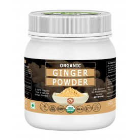 Organic Ginger Powder/ Sunth Powder, USDA Certified I 100% Pure & Natural I To Cure Cold Symptoms I Used in the Kitchen to Add Flavor & Aroma I RAW,NO PRESERVATIVE, NON GMO