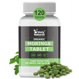 Organic Moringa Tablet – 1000mg Per Serving, 120 Tablet, Pure and Natural I Dietary Supplement I Source Of Vitamins, Minerals & Proteins