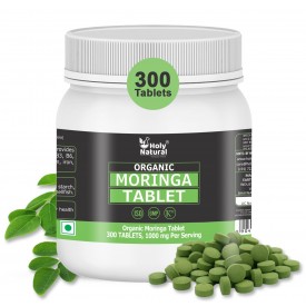 Organic Moringa Tablet – 1000mg Per Serving, 300 Tablet, Pure and Natural I Dietary Supplement I Source Of Vitamins, Minerals & Proteins