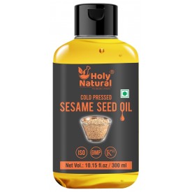 Organic Sesame Seed Oil(300 ML), Extra Virgin Cold-Pressed, 100% Pure & Natural, No GMO,Untreated and Unrefined Sesame Seed Oil -Grate for Cooking & Flavor Enhancer in Many Cuisines