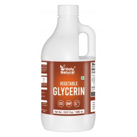 Organic Vegetable Glycerin 1000ml, Non-GMO, Kosher, Food Grade/Cosmetic Grade, For Skin, Hair, Crafts, and Soap Base Oil.