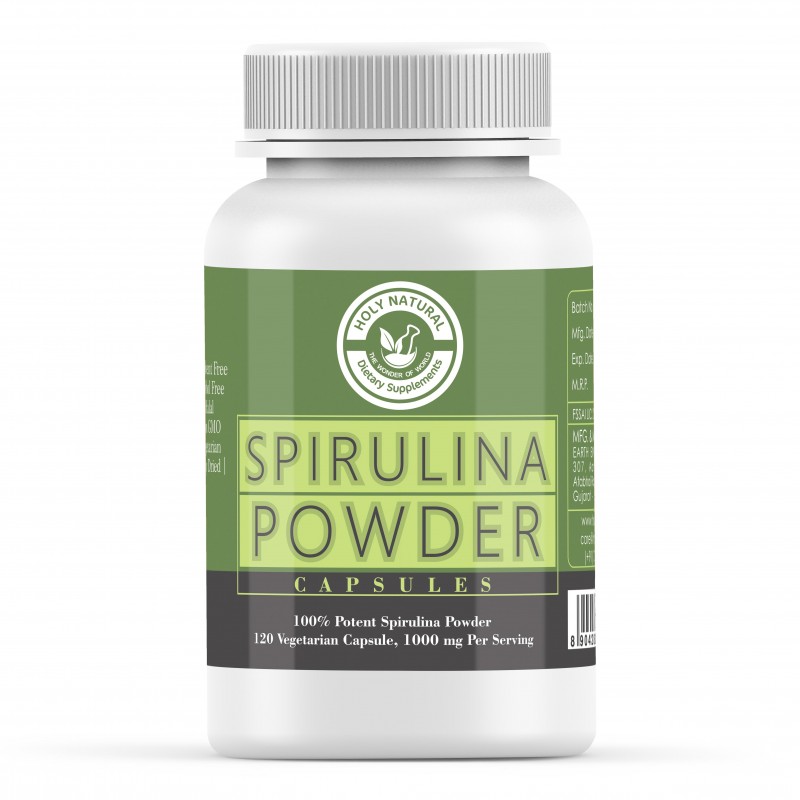 Spirulina Capsule 120 Veggie Capsule Holy Natural
