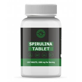 Spirulina Tablet – 1000mg Per Serving, 120 Tablet, 100% Pure and Natural – Dietary Supplement