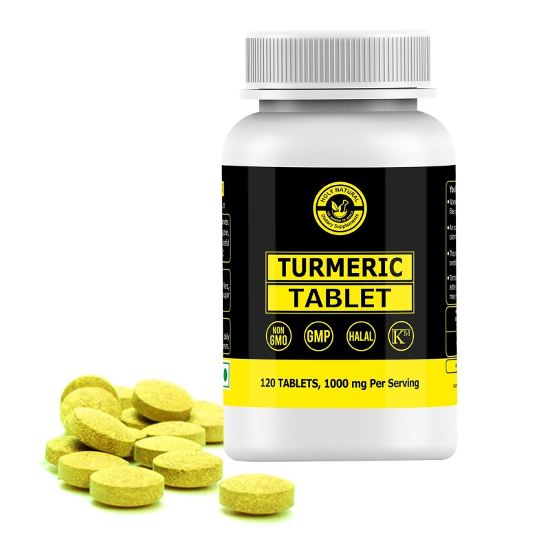 Turmeric Tablet 500 mg Per Serving, 120 Tablet, 100 Pure and Natural